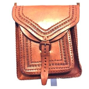 All leather cross body bag